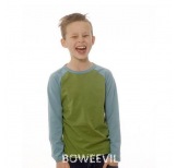 Baseball Shirt kids green + blue