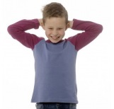 Baseball Shirt kids lilac with pink